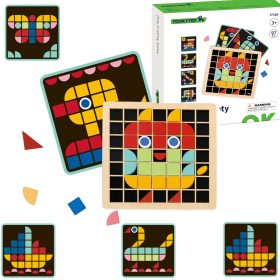 TOOKY TOY Wooden Mosaic Montessori Puzzle