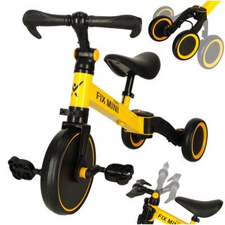 Trike Fix Mini krosinis triratukas 3in1 su pedalais geltonas