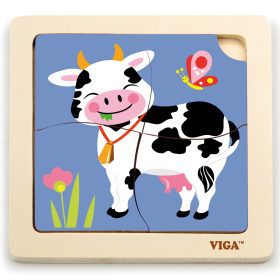 VIGA Handy Wooden Cow Puzzle