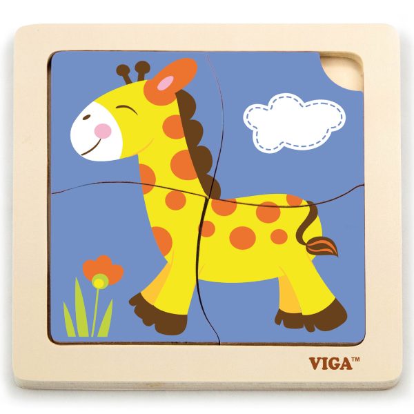 VIGA Handy Wooden Giraffe Puzzle