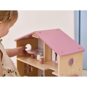 VIGA-PolarB-Large-Wooden-Dollhouse-17-pcs-2