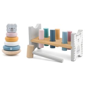 VIGA-PolarB-Set-Wooden-Pyramid-Polar-Bear-Hammer-Punch-Montessori-1