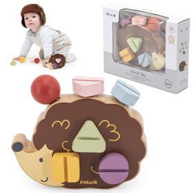 VIGA-PolarB-Wooden-Construction-Toy-Hedgehog-with-Montessori-Screws VIGA PolarB Wooden Construction Toy Hedgehog with Montessori Screws