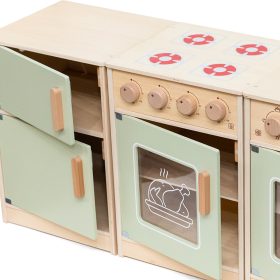 VIGA-PolarB-Wooden-Kitchen-Set-XL-Washing-Machine-Stove-Dishwasher-Green-1 Stove