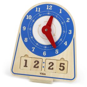 VIGA-Wooden-Clock-Learning-Time-Clock-Montessori-1