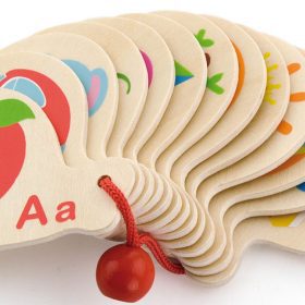 VIGA Wooden Montessori Alphabet and English Learning Book