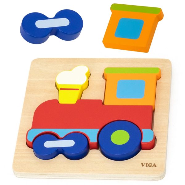 VIGA-Wooden-Montessori-Educational-Puzzle-Train VIGA Wooden Montessori Educational Puzzle Train