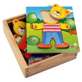 VIGA-Wooden-Puzzle-Educational-Puzzle-Dress-Up-the-Teddy-Bear-Boy-2