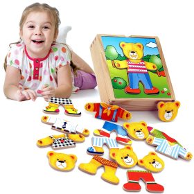 VIGA-Wooden-Puzzle-Educational-Puzzle-Dress-Up-the-Teddy-Bear-Boy VIGA Wooden Puzzle Educational Puzzle Dress Up the Teddy Bear Boy