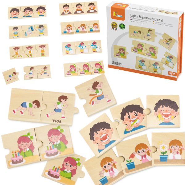 VIGA-Wooden-Puzzle-Matching-Activities-for-Kids VIGA Wooden Puzzle Matching Activities for Kids
