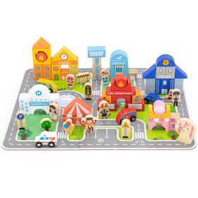 VIGA-Wooden-Set-Building-a-City-Blocks-Board-Figures-1