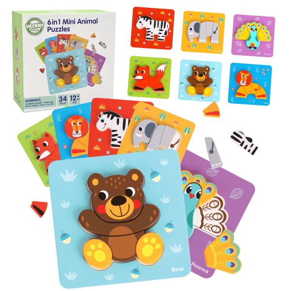 WOOPIE-GREEN-Wooden-Puzzle-Blocks-Animals-Montessori-FSC-34pcs WOOPIE GREEN Wooden Puzzle Blocks Animals Montessori FSC 34pcs.
