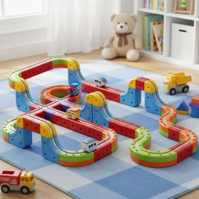 WOOPIE-Magic-Cube-Train-Construction-Blocks-Anti-Gravity-Magnetic-Track-68pcs-2