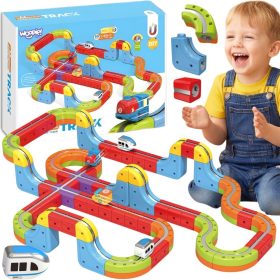 WOOPIE Magic Cube Train Construction Blocks Anti-Gravity Magnetic Track 68pcs.