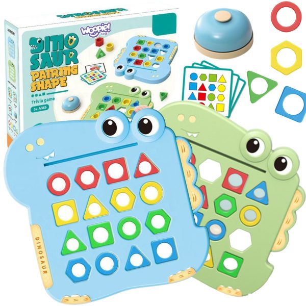 WOOPIE-Montessori-Dinosaur-Puzzle-Match-Shapes-Skill-Game WOOPIE Montessori Dinosaur Puzzle Match Shapes Skill Game