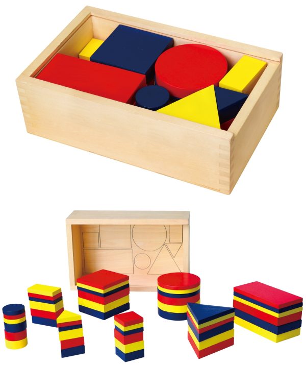 Wooden Dienes Blocks Geometric Figures Viga Toys Montessori