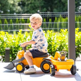 FALK-Komatsu-Ride-on-Tractor-with-Excavator-Bucket-and-Trailer-for-1-3-Years-Old-2