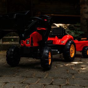 FALK-Supercharger-Tractor-Red-Opening-Hood-with-Trailer-Bucket-From-2-Years-3