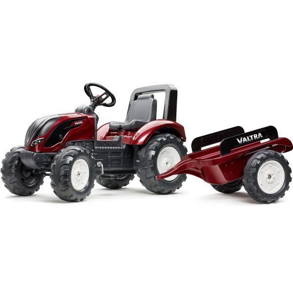 FALK-Valtra-S4-Burgundy-Pedal-Tractor-with-Trailer-3-7-years FALK Valtra S4 Burgundy Pedal Tractor with Trailer 3-7 years