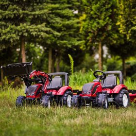 FALK-Valtra-S4-Pedal-Tractor-with-Bucket-and-Trailer-3-7-years-1