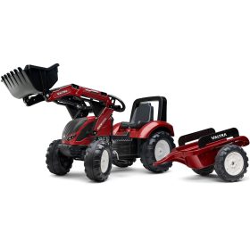 FALK-Valtra-S4-Pedal-Tractor-with-Bucket-and-Trailer-3-7-years FALK Valtra S4 Pedal Tractor with Bucket and Trailer 3-7 years
