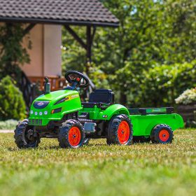 FALK-X-Tractor-Green-with-Trailer-Horn-2-5-Years-1