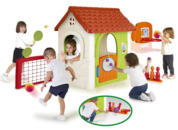 FEBER Activity House 6-in-1 Multifunctional Playhouse with Games Included