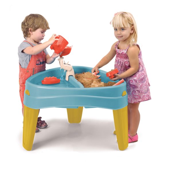FEBER CASUAL 3in1 Water Table with Cover Sandbox Desk Picnic Table Accessories