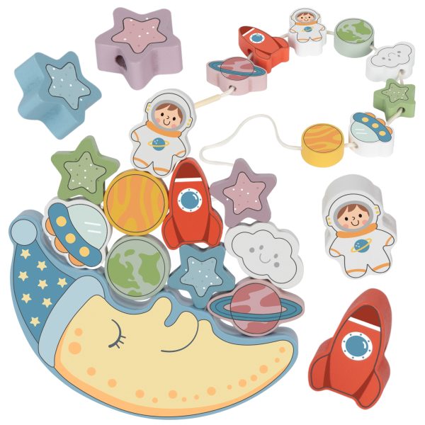 TOOKY-TOY-Cosmic-Sleeping-Moon-Balancing-Wooden-Puzzle-Threading-Montessori-Space TOOKY TOY Cosmic Sleeping Moon Balancing Wooden Puzzle Threading Montessori Space