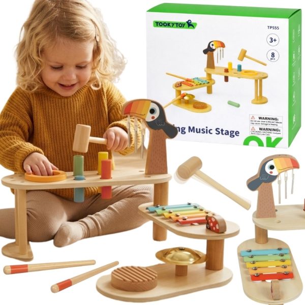 TOOKY-TOY-Educational-Music-Table-Toucan TOOKY TOY Educational Music Table - Toucan