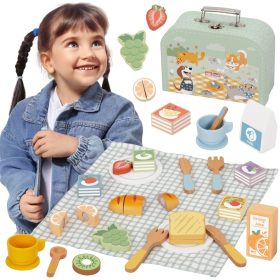 TOOKY-TOY-Picnic-Set-Food-Cutter-with-Velcro-Breakfast-Set TOOKY TOY Picnic Set Food Cutter with Velcro Breakfast Set