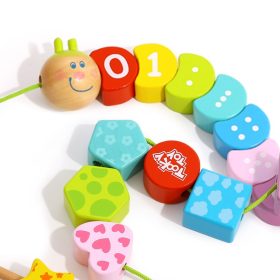 TOOKY-TOY-Wooden-Threading-Blocks-Caterpillar-Learning-Counting-20-pcs-2