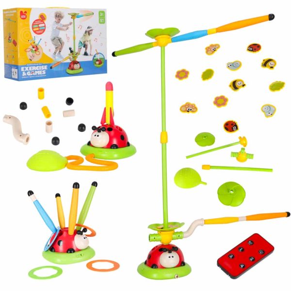Vaikiškas arkadinis žaidimas besisukantis stulpas ladybird target throw 5in1Žaislai/Teminiai žaislai/Sporto žaislai Vaikiškas arkadinis žaidimas besisukantis stulpas ladybird target throw 5in1