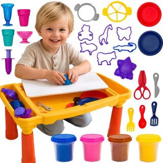 WOOPIE Dough Table Set with Storage 40 pcs.