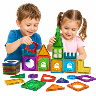 WOOPIE Magnetic Construction Blocks 3D Educational Set Castle 30 pcs.