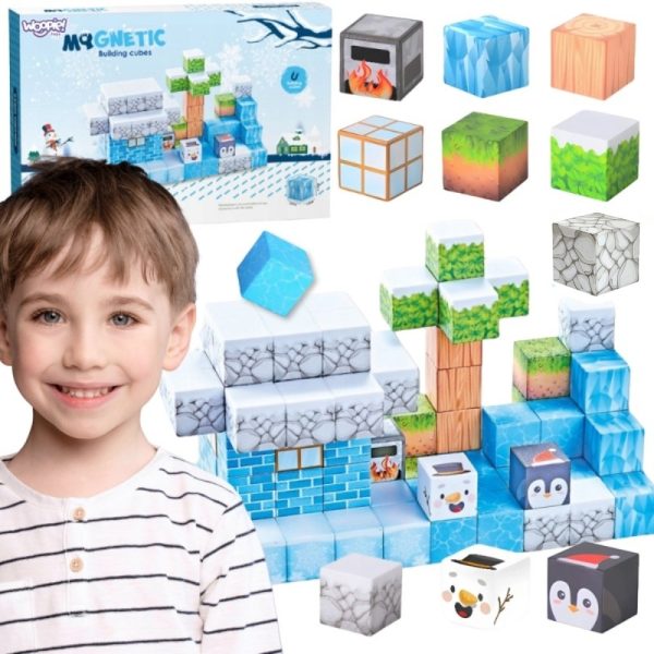 WOOPIE-Magnetic-Construction-Blocks-Winter-World-of-Blocks WOOPIE Magnetic Construction Blocks Winter World of Blocks