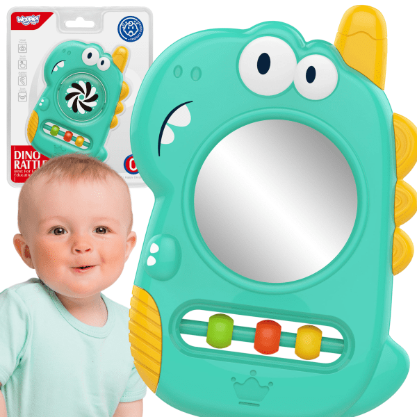 WOOPIE-BABY-Sensory-Toy-Teether-Mirror-Dino WOOPIE BABY Sensory Toy Teether Mirror Dino