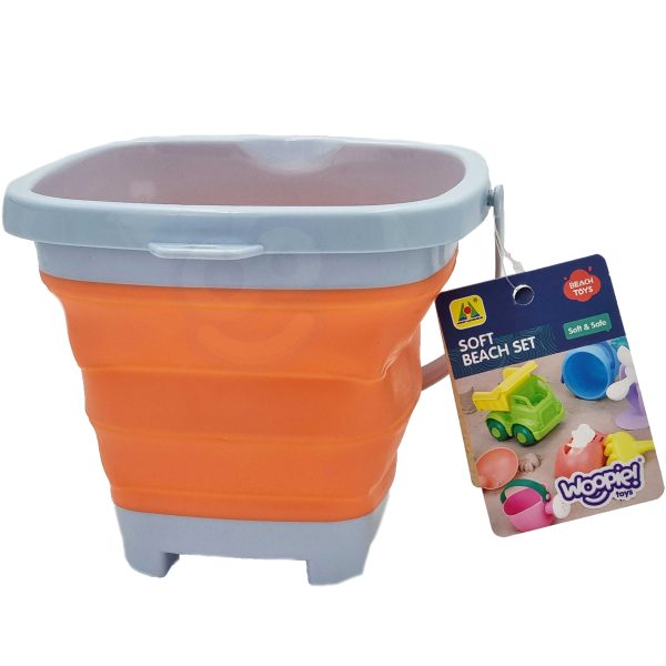 WOOPIE-Folding-Square-Bucket-Orange WOOPIE Folding Square Bucket Orange