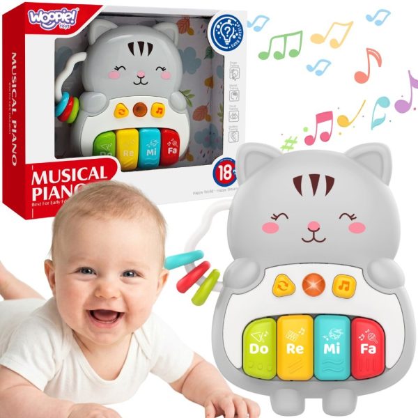 WOOPIE-Interactive-Piano-Kitty-Musical-Organ-Sounds-Light-18m WOOPIE Interactive Piano Kitty Musical Organ Sounds Light 18m+