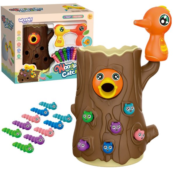 WOOPIE-Magnetic-Arcade-Game-Catch-the-Bug-2-Woodpeckers-10-Bugs WOOPIE Magnetic Arcade Game Catch the Bug 2 Woodpeckers + 10 Bugs