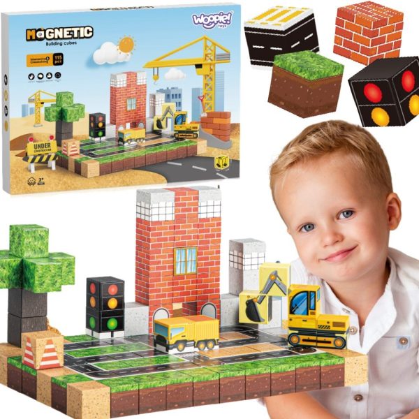 WOOPIE-Magnetic-Building-Blocks-Construction-Site-115-pcs WOOPIE Magnetic Building Blocks Construction Site 115 pcs.