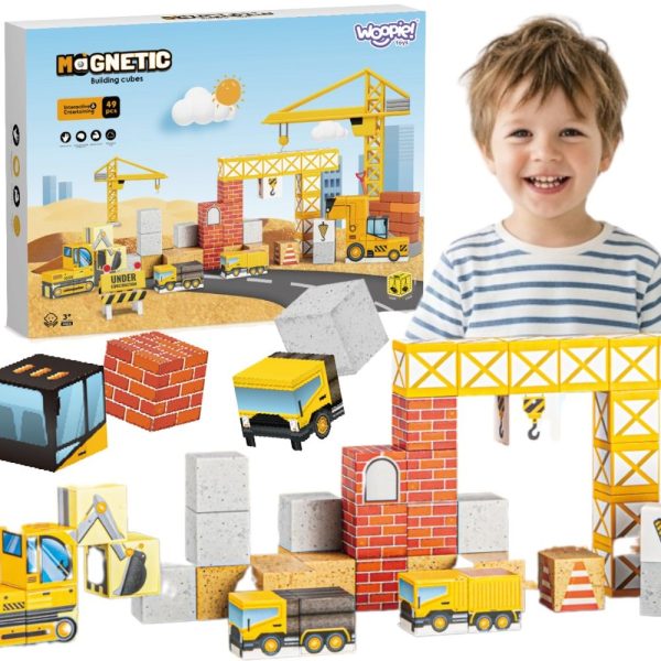 WOOPIE-Magnetic-Construction-Cubes-Construction-Site-49-pcs WOOPIE Magnetic Construction Cubes Construction Site 49 pcs.