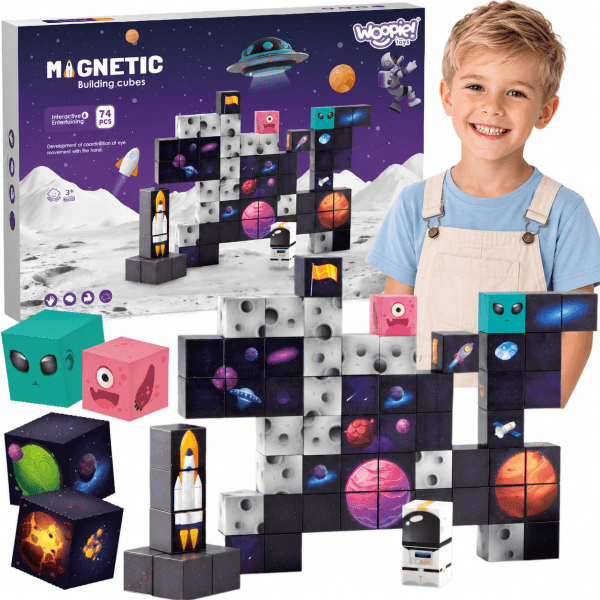 WOOPIE-Magnetic-Construction-Cubes-Cosmos-74-pcs WOOPIE Magnetic Construction Cubes Cosmos 74 pcs.