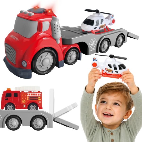WOOPIE-Red-Fire-Department-City-Truck-Sound-and-Light-Effects WOOPIE Red Fire Department City Truck Sound and Light Effects