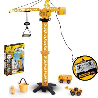 WOOPIE Remote Controlled Crane 103cm R/C Truck Excavator + 4 Accs.