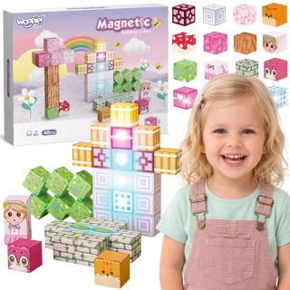 Woopie Magnetic Cubes 48 pcs Montessori Educational 3D Puzzle