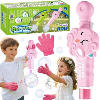 WOOPIE Smoke Bubble Gun Unicorn Fog Bubble Machine Rechargeable