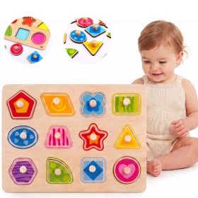 TOOKY-TOY-Puzzle-Montessori-Shape-Learning-Puzzle-with-Pushpins TOOKY TOY Puzzle Montessori Shape Learning Puzzle with Pushpins