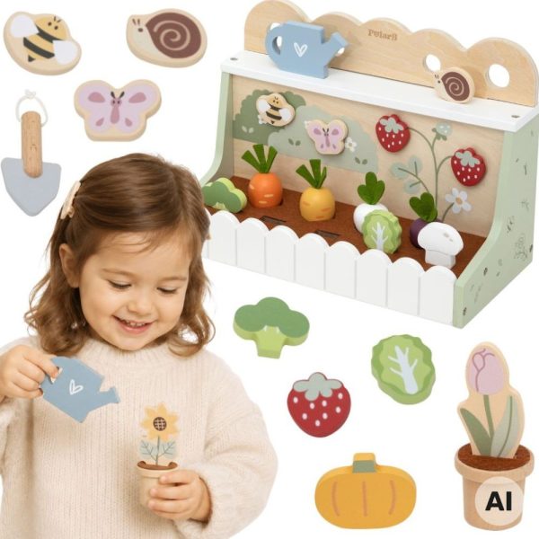 VIGA-Wooden-Garden-for-the-Little-Gardener-22-pcs VIGA Wooden Garden for the Little Gardener 22 pcs.