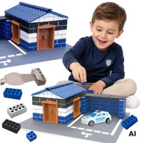 WOOPIE-Police-Station-Brick-Building-Kit-186-pcs.-Building-Bricks WOOPIE Police Station Brick Building Kit 186 pcs. Building Bricks
